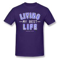 Air Jordan 1 Court Purple 1s Sneaker Tee Living My Best Life Shirt For Man