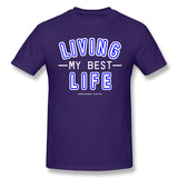 Air Jordan 1 Court Purple 1s Sneaker Tee Living My Best Life Shirt For Man