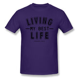 Air Jordan 1 Court Purple 1s Sneaker Tee Living My Best Life t Shirt For Man